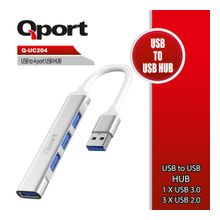 Qport Q-UC204 USB=>4'lü(1*3.0+3*2.0)USB çoklayıcı