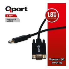 QPORT Q-DPV 1,8m DISPLAY PORT(E)=>VGA(E) ÇEVİRİCİ