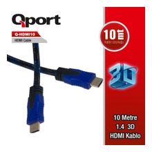 QPORT Q-HDMI10 10,0m HDMI KABLO,ALTIN UÇLU