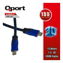 QPORT Q-HDMI15 15,0m HDMI KABLO,ALTIN UÇLU