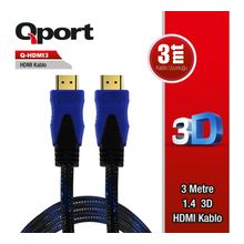 Qport Q-HDMI3 3m HDMI Altın uçlu 3D V1.4 kablo