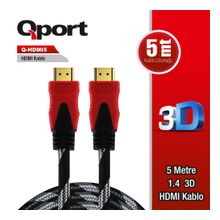 QPORT Q-HDMI5 5,0 HDMI KABLO,ALTIN UÇLU