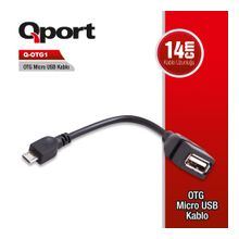 Qport Q-OTG1 15cm OTG=>Micro USB çevirici