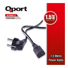 QPORT Q-POW1.5 1,5m POWER KABLOSU.BAKIR,075mm