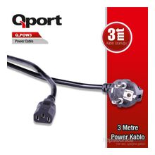 QPORT Q-POW3 3,0m PC POWER KABLOSU.BAKIR,075mm.