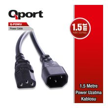 QPORT Q-POWU 1,5m POWER UZATMA KABLOSU,BAKIR,075mm