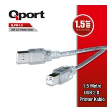 Qport Q-PR1.5 1,5m USB 2.0 Yazıcı kablosu