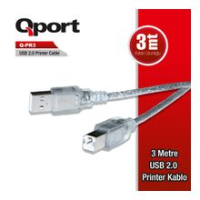 Qport Q-PR3 3m USB 2.0 Yazıcı kablosu