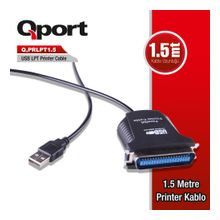 QPORT Q-PRLPT1.5 1,5m USB=>(LPT)PARALEL ÇEV.KABLO