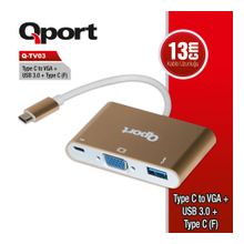 QPORT Q-TV03 USB3.1 TYPE-C => VGA+USB3.0