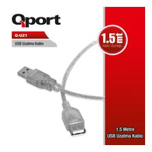 QPORT Q-UZ1 1,5m USB 2.0 UZATMA  KABLOSU