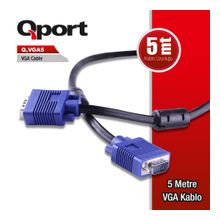 QPORT Q-VGA5 5,0m VGA (Monitör)KABLOSU ,FİLTRELİ