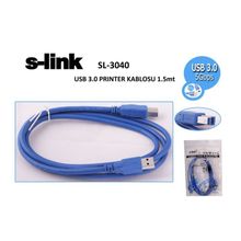 S-Link SL-3040 1,5m Usb3.0 YazıcıKablosu A(E)/B(E)
