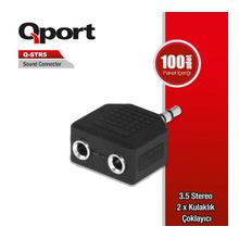 QPORT Q-STR5 3,5mm RCA ERKE => 2*KULAKLIK ÇEVİRİCİ