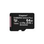 KINGSTON 64GB MICRO SDHC CANVAS CL10 SDCS2/64GB