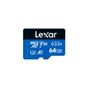 Lexar 64GB MICRO SD KART 100-45MB/S C10 + Adaptör