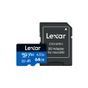 Lexar 64GB MICRO SD KART 100-45MB/S C10 + Adaptör