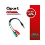 QPORT Q-A15 MİKROFON+KULAKLIK=>3,5mm RCA ERKEK