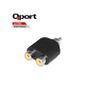 QPORT Q-STR9 3,5mm RCA ERKEK => 2*3,5mm RCA DİŞİ